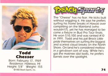 1992 Beach Sports #74 Todd Chesser Back